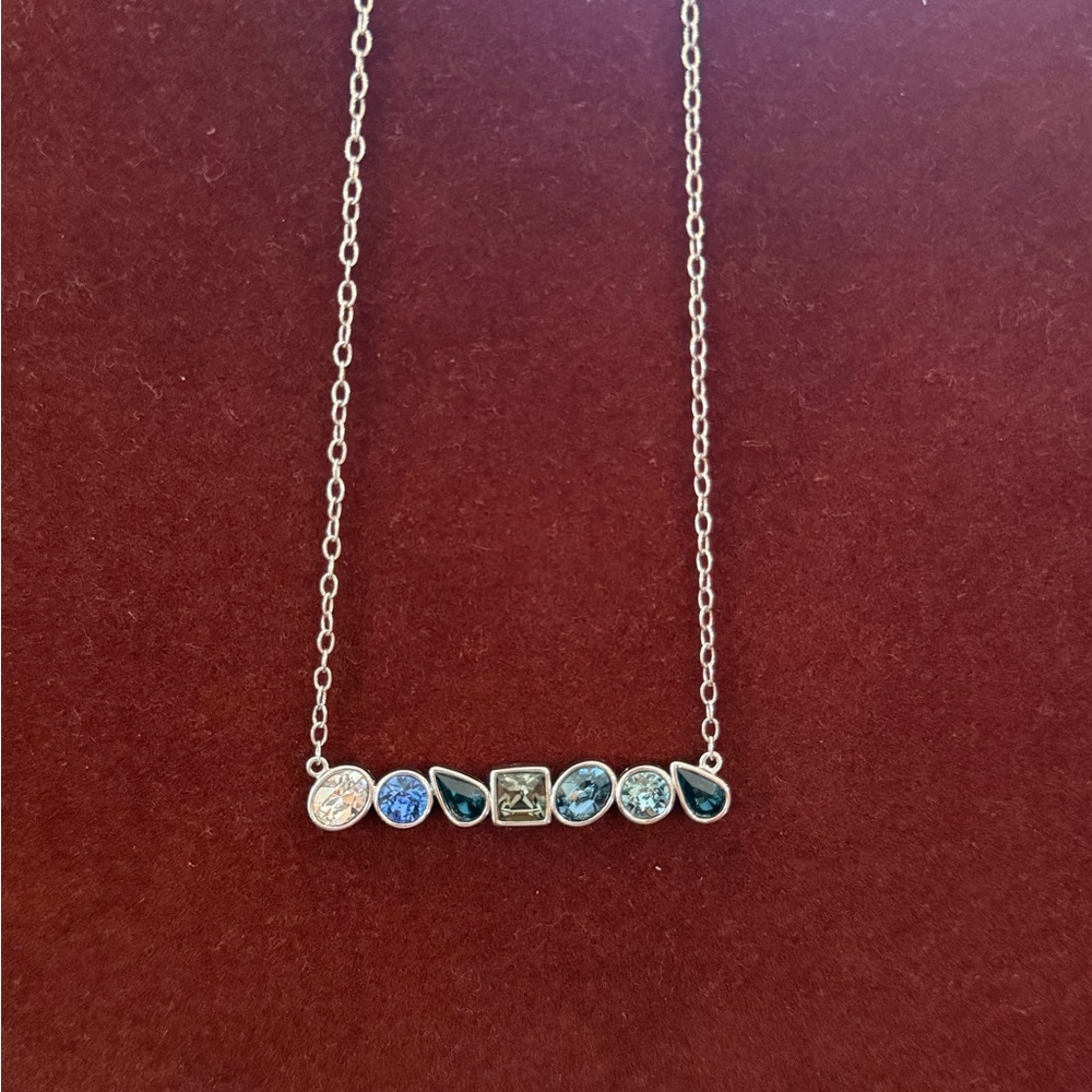 Touchstone Crystal Necklace with Blue and Clear Accents